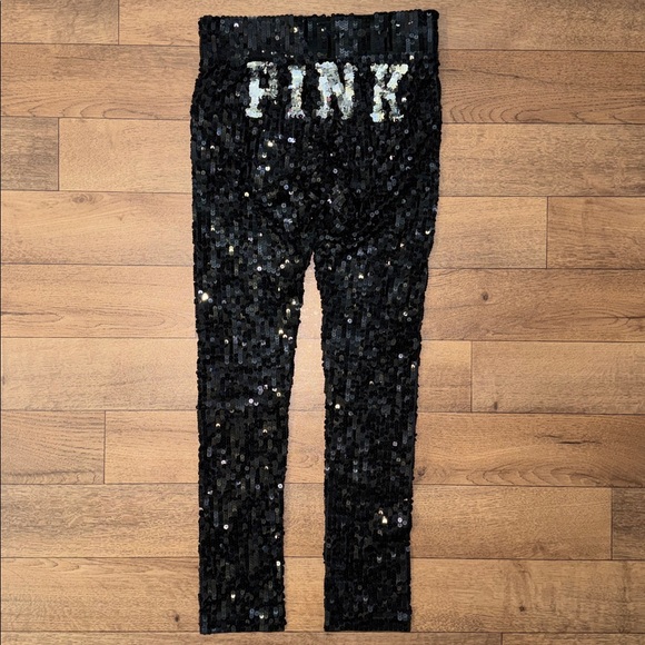 PINK Victoria's Secret Pants - Y2K Victoria’s Secret PINK Size Small Sequin Leggings 2008 McBling Butt Spellout